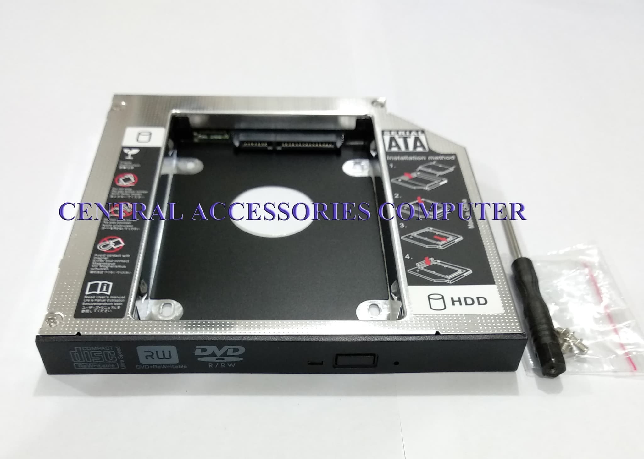 Jual SSD HDD Caddy Tebal 12 7mm SATA slot DVD Central Accessories Jual SSD HDD Caddy Tebal 12 7mm SATA slot DVD Central Accessories p