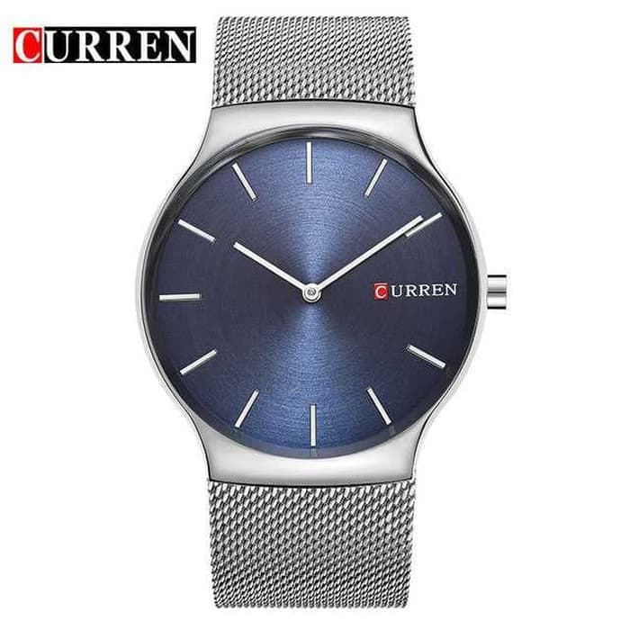 Curren Watch Jam Tangan Analog Pria - mk55 Silver