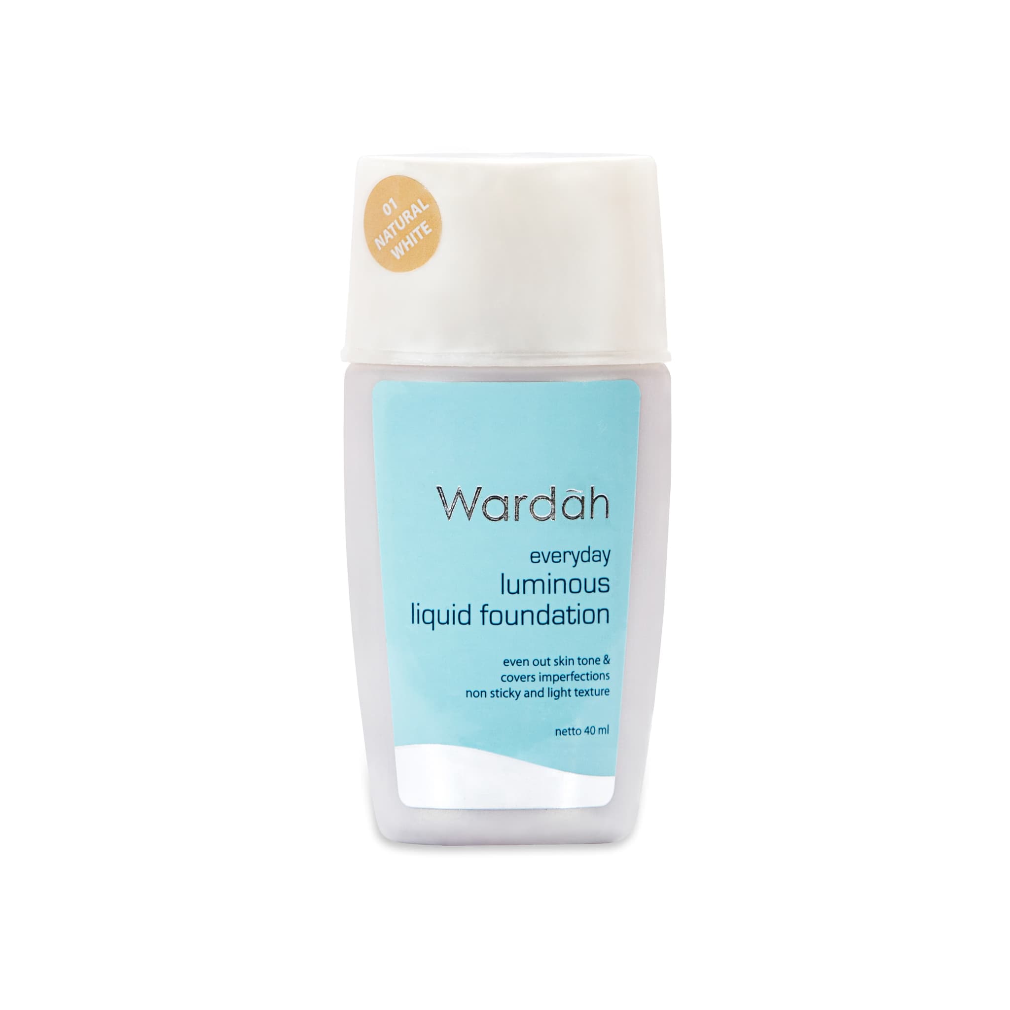 Wardah - Everyday Luminous Liquid Foundation 01 Natural White 40 ml