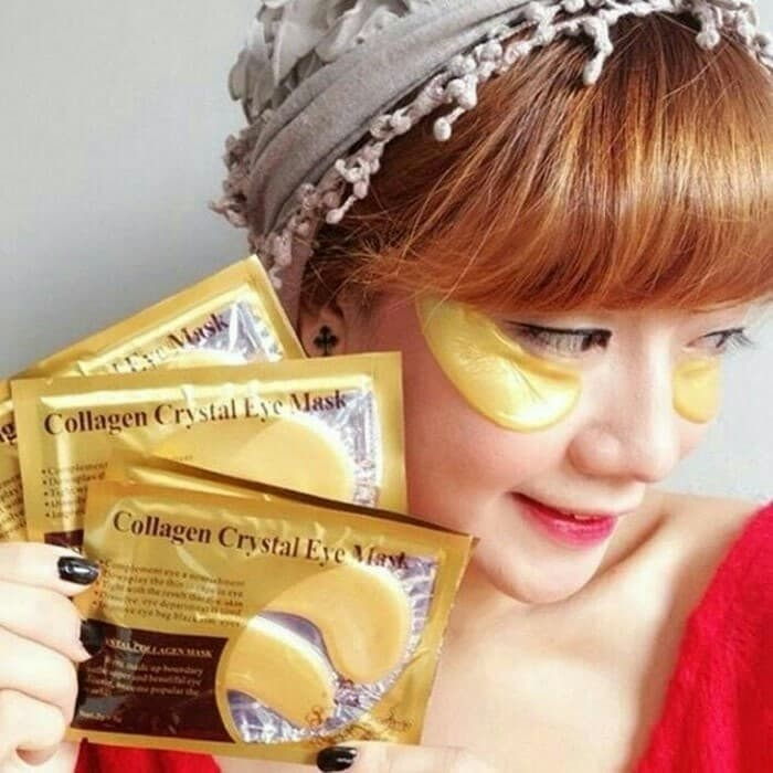 COLLAGEN CRYSTAL EYE MASK / MASKER MATA / GOLD POWDER EYE MASK CLEANER