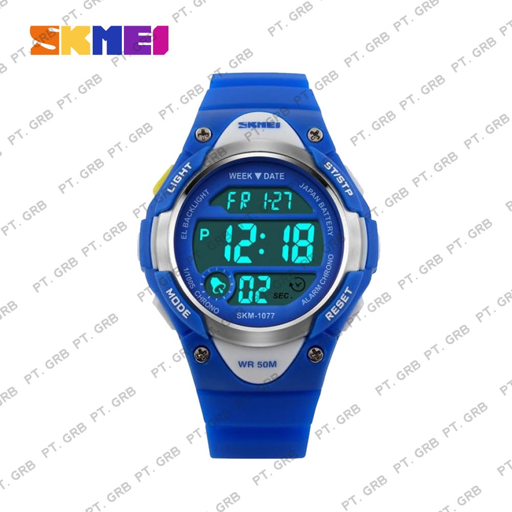 Jam Tangan Anak Wanita Digital SKMEI 1077 Blue Water Resistant 50M