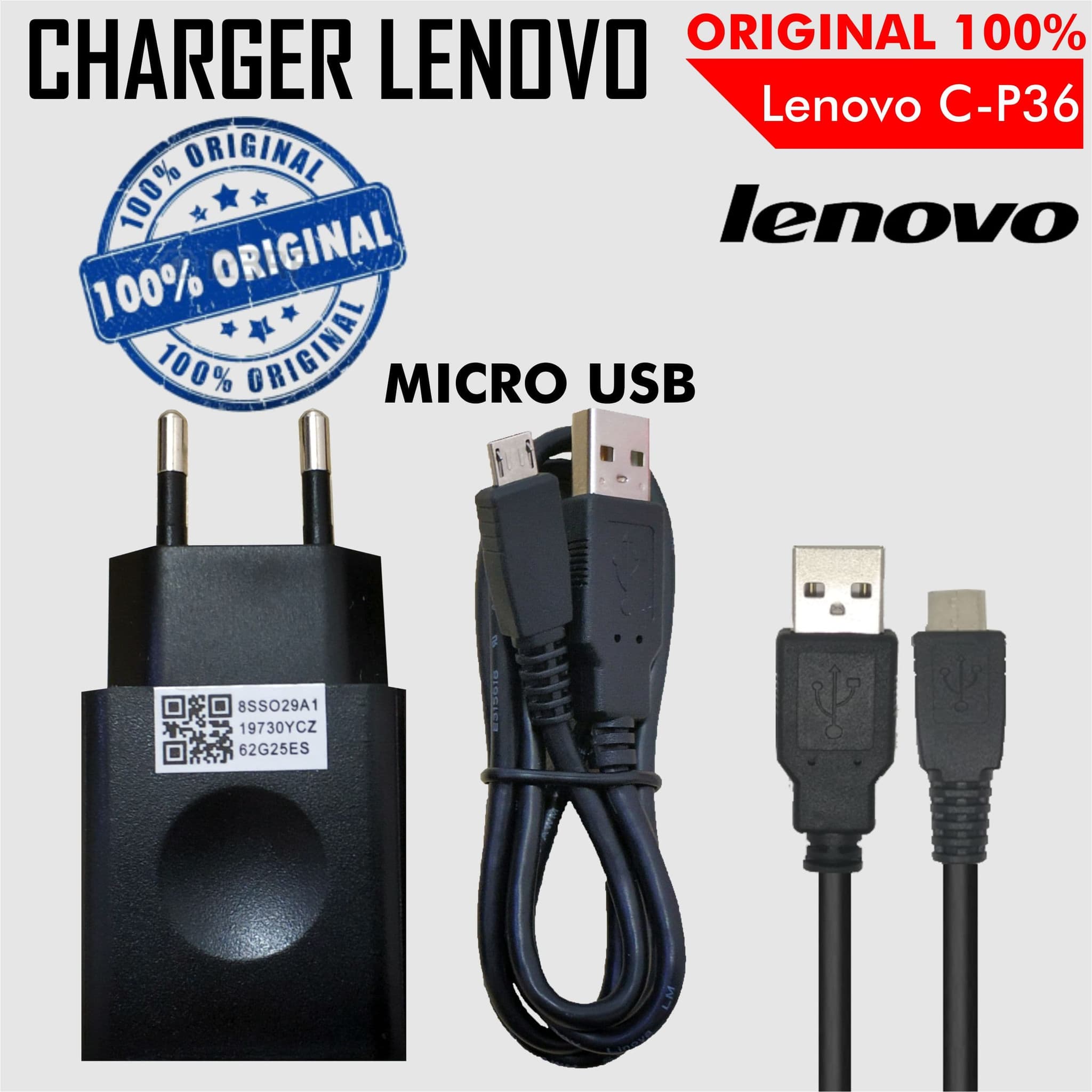Jual Charger Lenovo C P32 Output 2A with Micro USB Cable Original Jual Charger Lenovo C P32 Output 2A with Micro USB Cable Original lapaklama