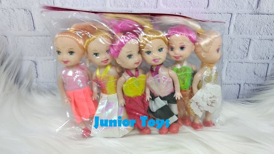 Mainan Boneka Anak Barbie 6 Pcs