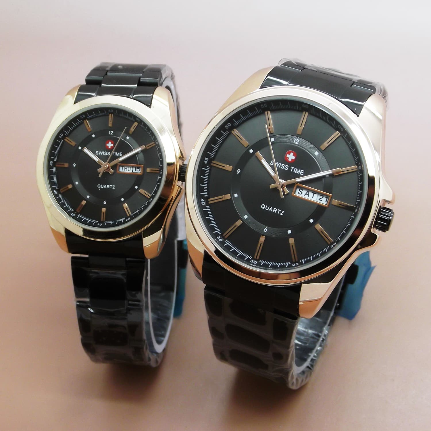 Harga Jam Tangan Swiss Army Rantai Hitam Termurah Terbaru Oktober Swiss Army Sa8189 Jam Tangan Couple Rantai Hitam Gold