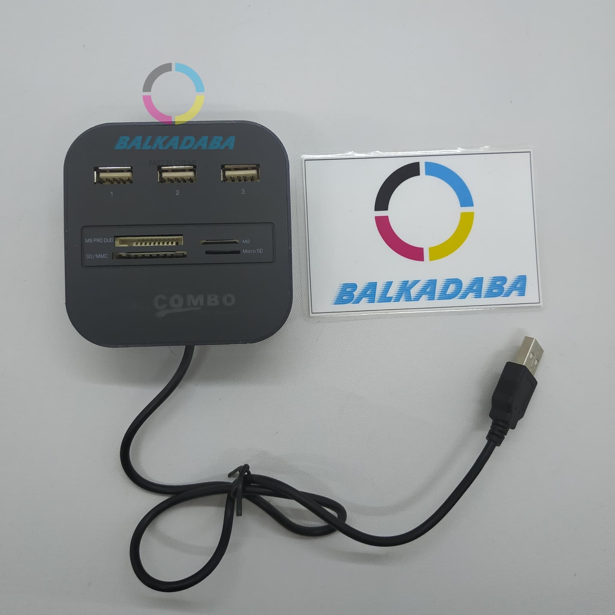 Combo Multi Card Reader + 3 USB HUB 2.0 Splitter - Black - 1 ... Source · 35625810_805a6fe4-b03b-4080-ae2d-a5e522d62f8e_2048_2048.jpg