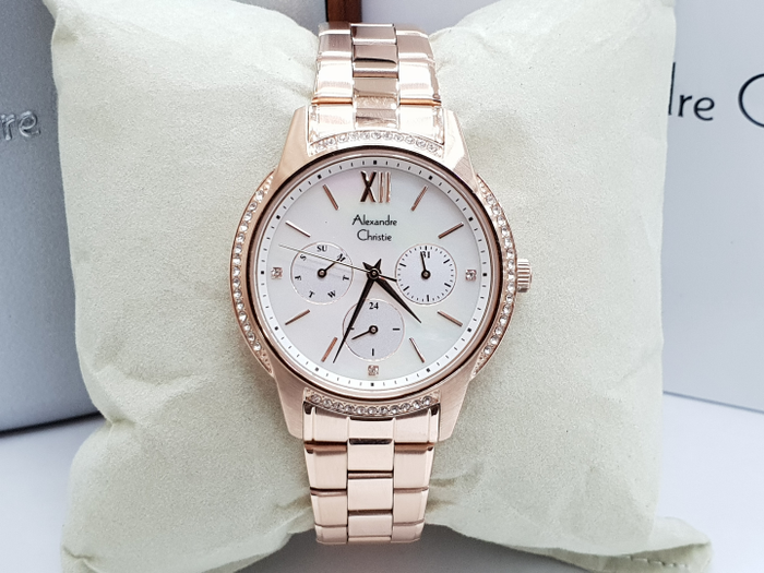 JAM TANGAN WANITA ALEXANDRE CHRISTIE 2720 ROSE GOLD ORIGINAL