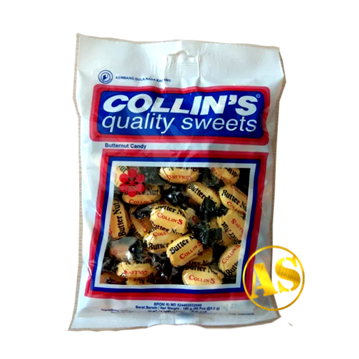 JADUL : Permen Kacang Butter Nut Collins 460gr / 144 pcs
