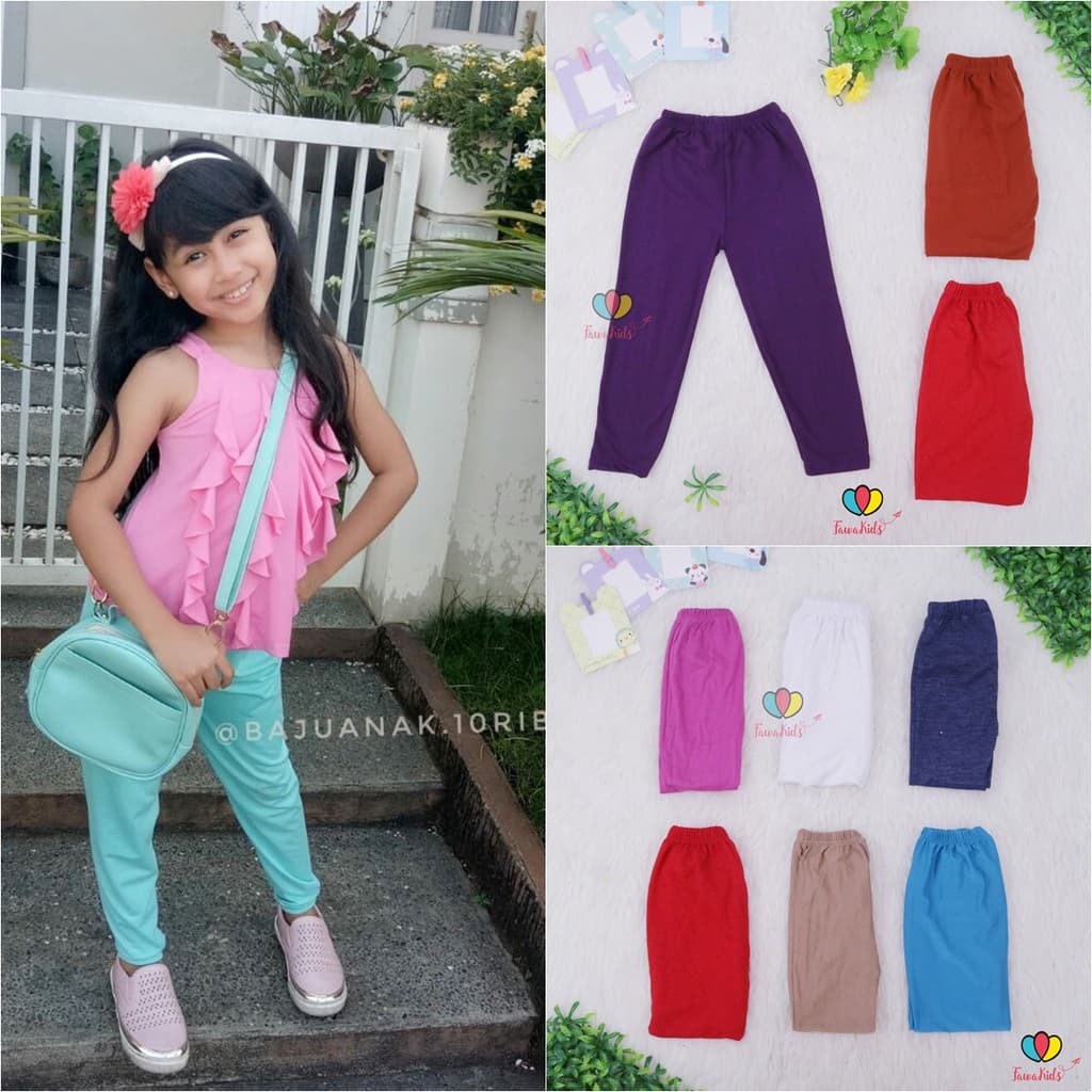 Legging Polos Size Anak Tanggung 10 Tahun Ke Atas  Leging Kaos Celana