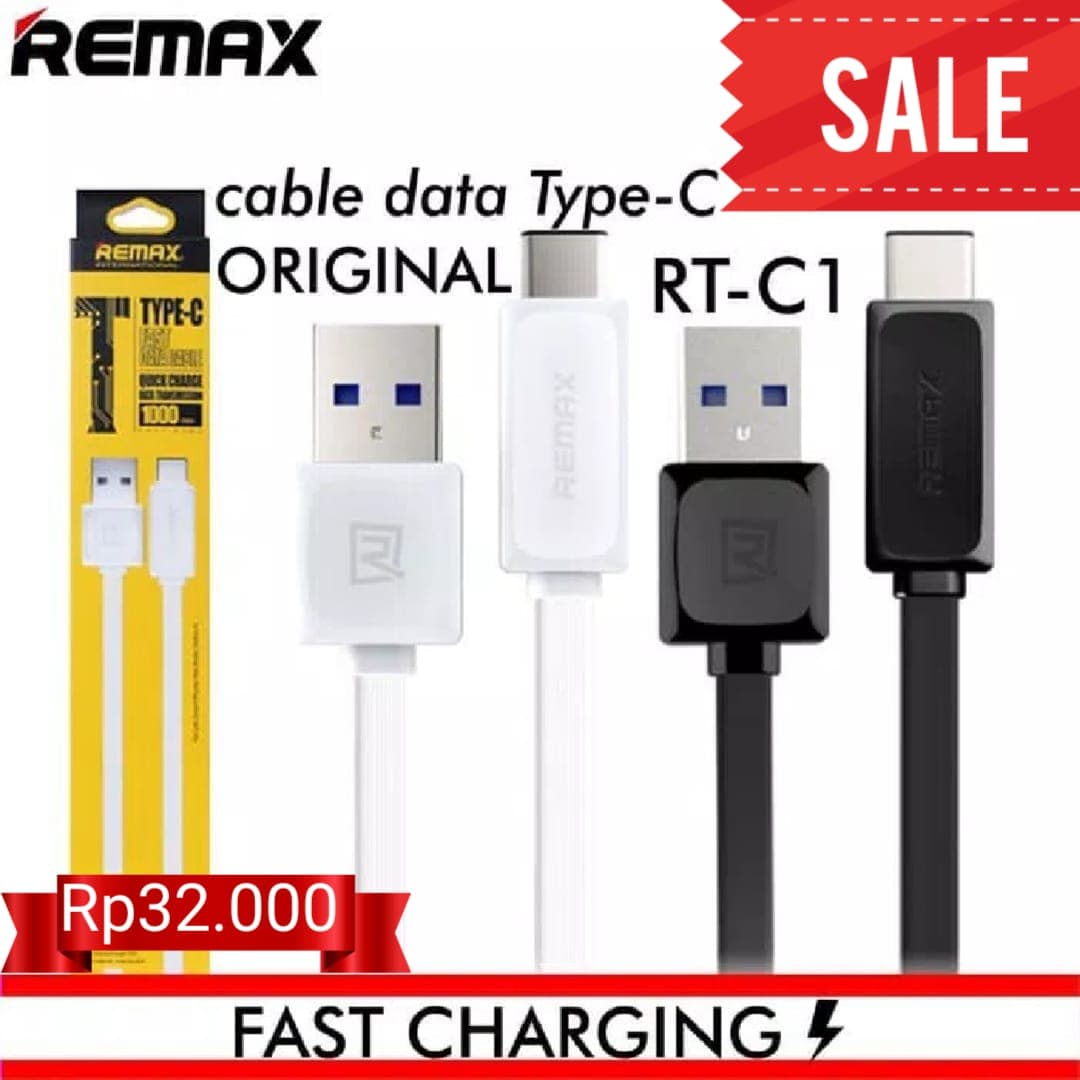 REMAX KABEL DATA FAST CHARGING USB TYPE C PUTIH. 1319862_23be029a-386b-4f2e-9977-feba834bf006_1080_1080.jpeg
