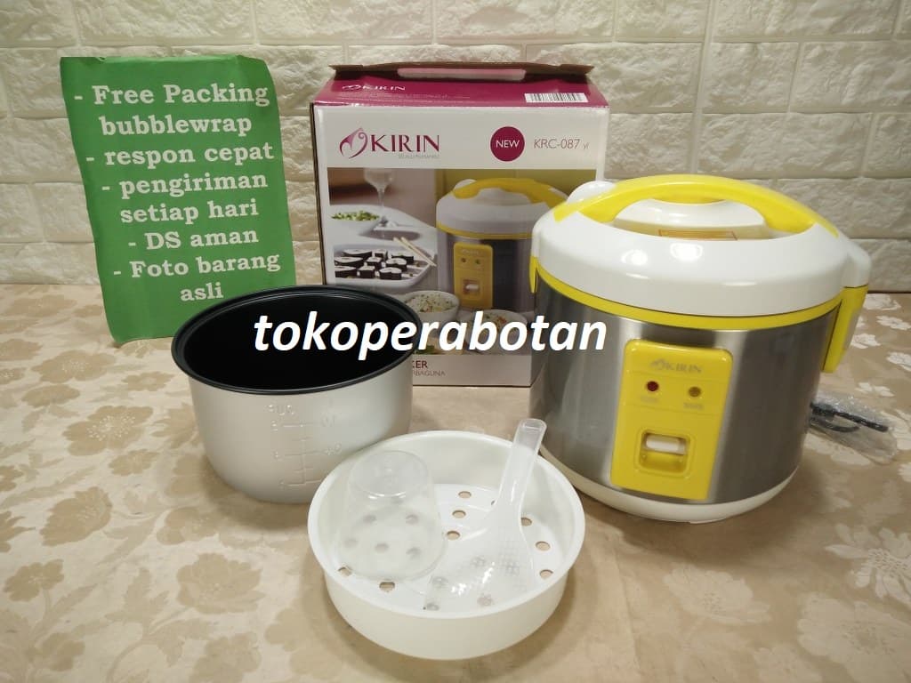 Jual Magic Com Stainless Kirin 1ltr KRC 087 (3in1) / Rice Cooker - Merah